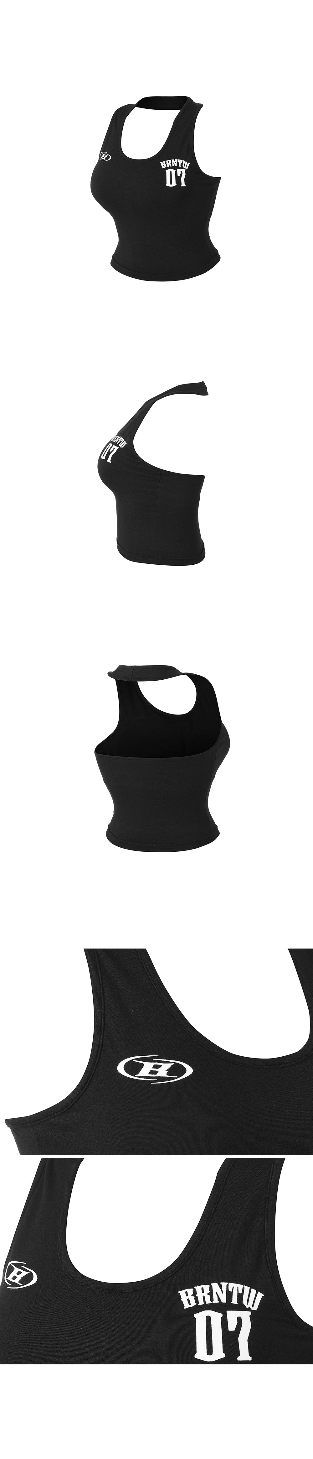 W 07 HALTERNECK SLEEVELESS [BLACK]