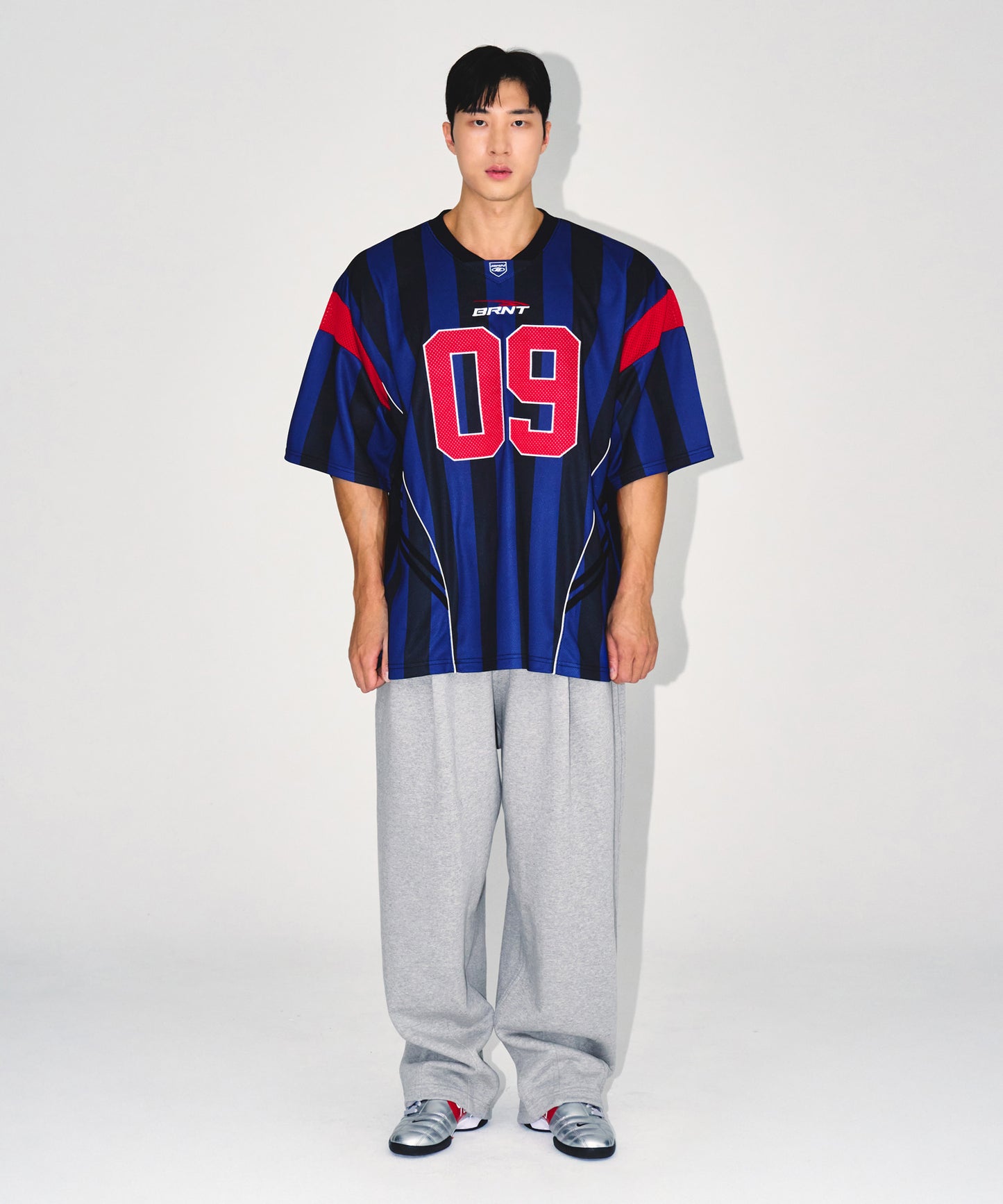 09 APPLIQUE RUGBY JERSEY T-SHIRTS [BLUE]