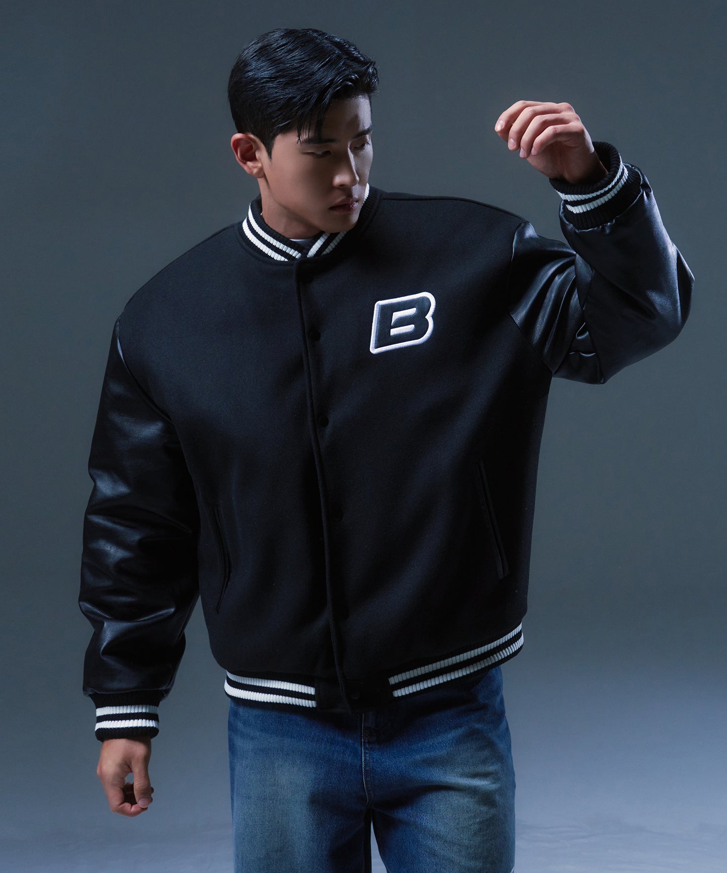 VARSITY QUILTING JACKET [BLACK]