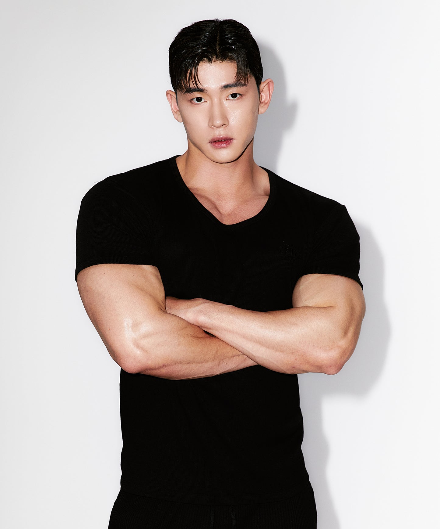 WINNER RIBBED MUSCLE FIT T-SHIRTS [BLACK]