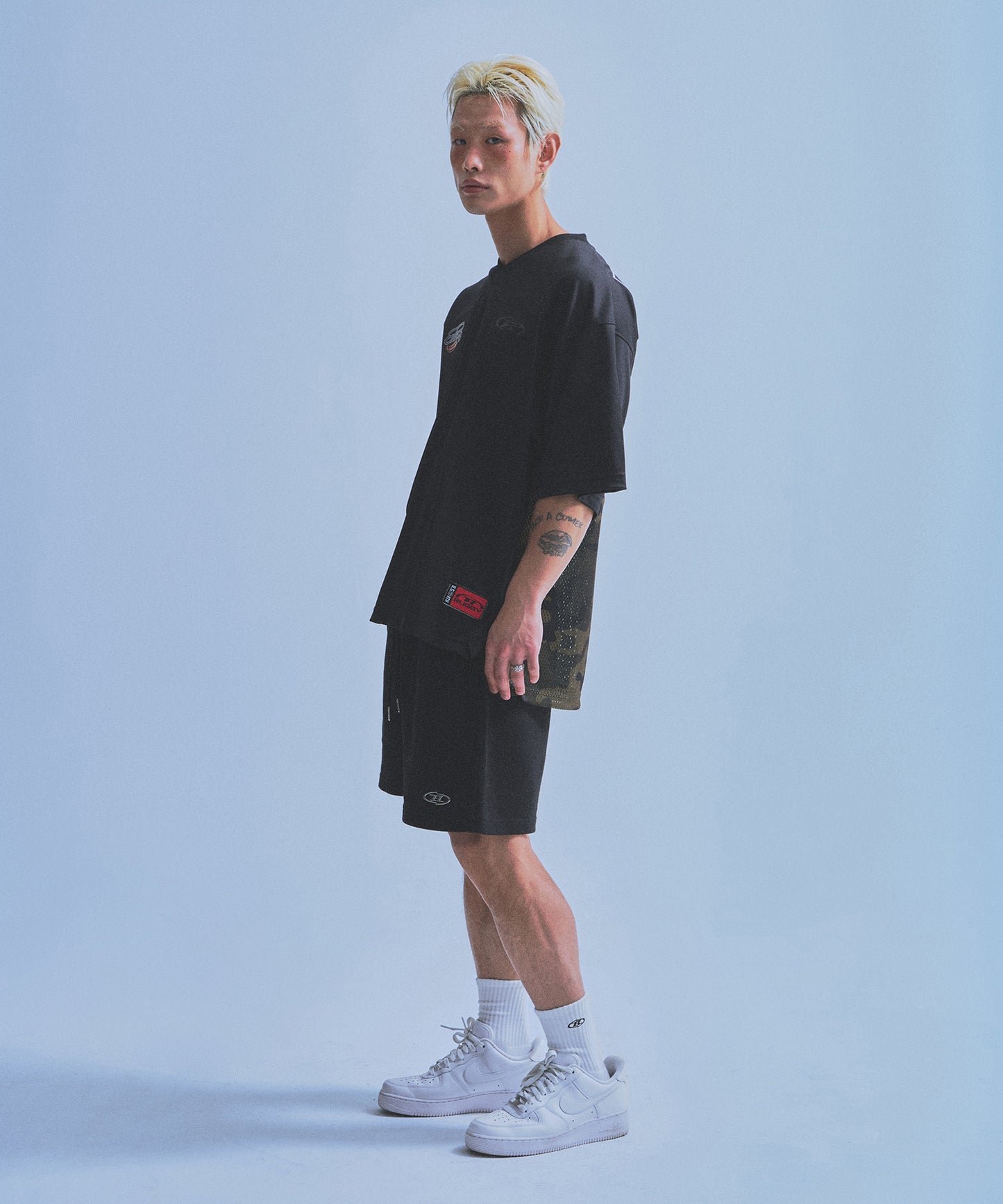 IN STOCK* 08 RUGBY JERSEY T-SHIRTS [BLACK CAMO]