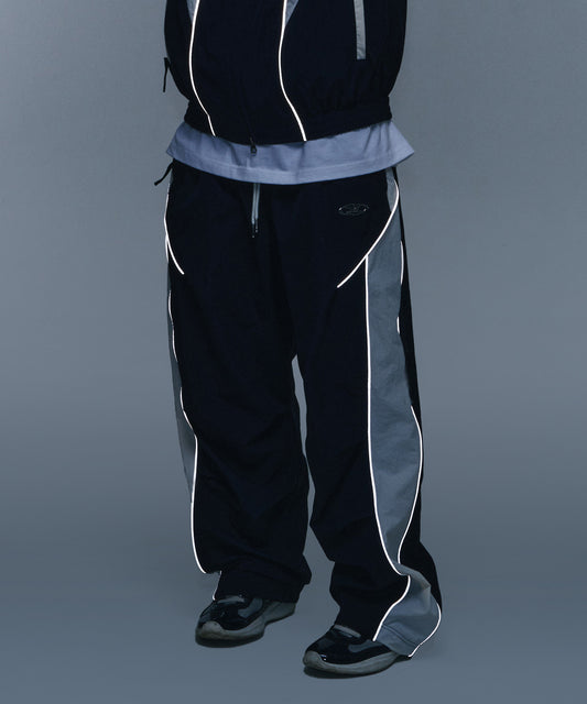 NYLON BLOCK STRING PANTS [NAVY]