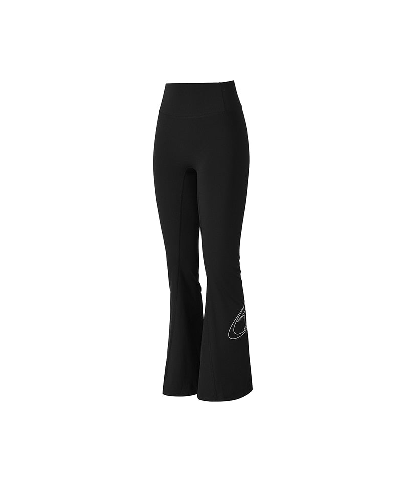 W STROKE B FLEECE BOOTS CUT LEGGINGS [BLACK]