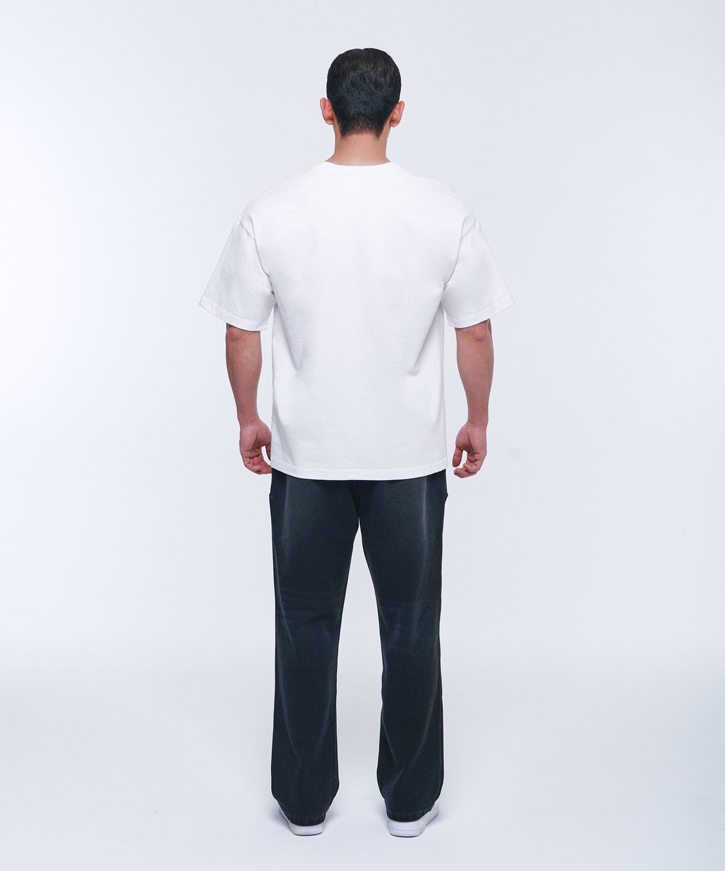 SYMBOL B PYTHON SEMI OVER FIT T-SHIRTS [WHITE]
