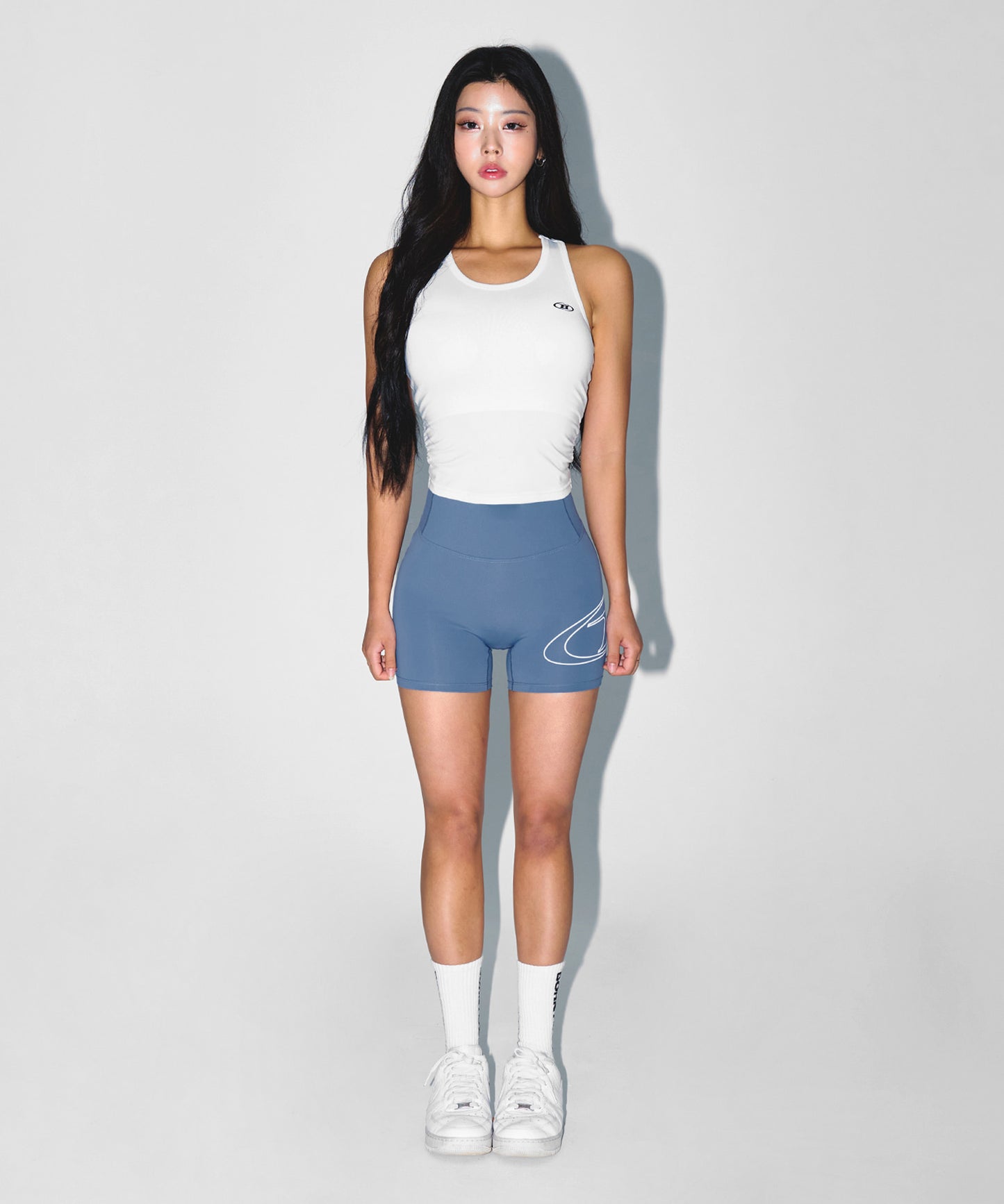 W BRN RACER BACK SLEEVELESS [WHITE]