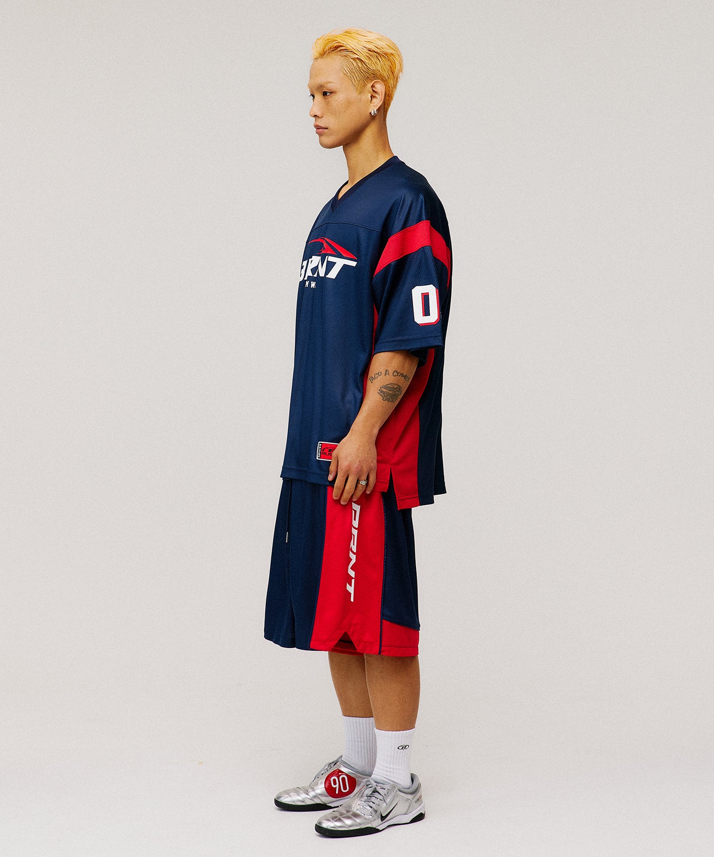 [4/7 Sale] MESH FOOTBAL JERSEY T-SHIRTS [NAVY]