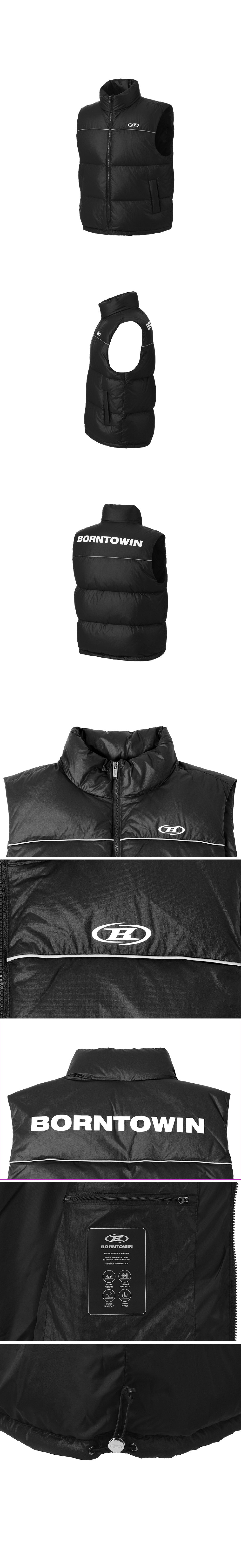 SYMBOL B PUFFER DOWN VEST [BLACK]