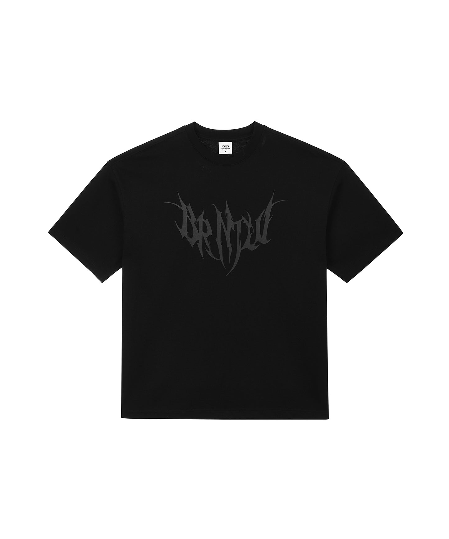 TRIBAL SEMI OVER FIT T-SHIRTS [BLACK]