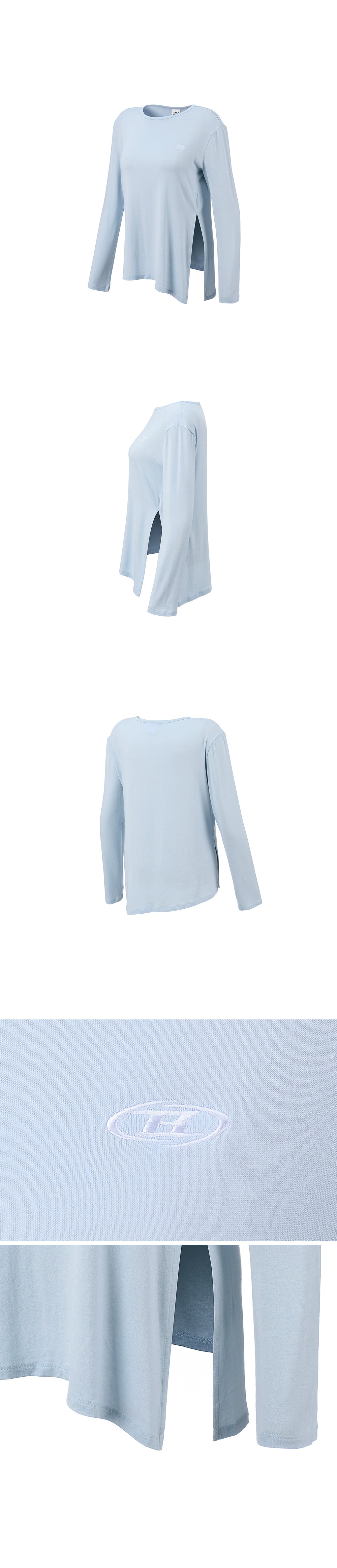 W MODAL TIE LONG SLEEVE [SKY BLUE]