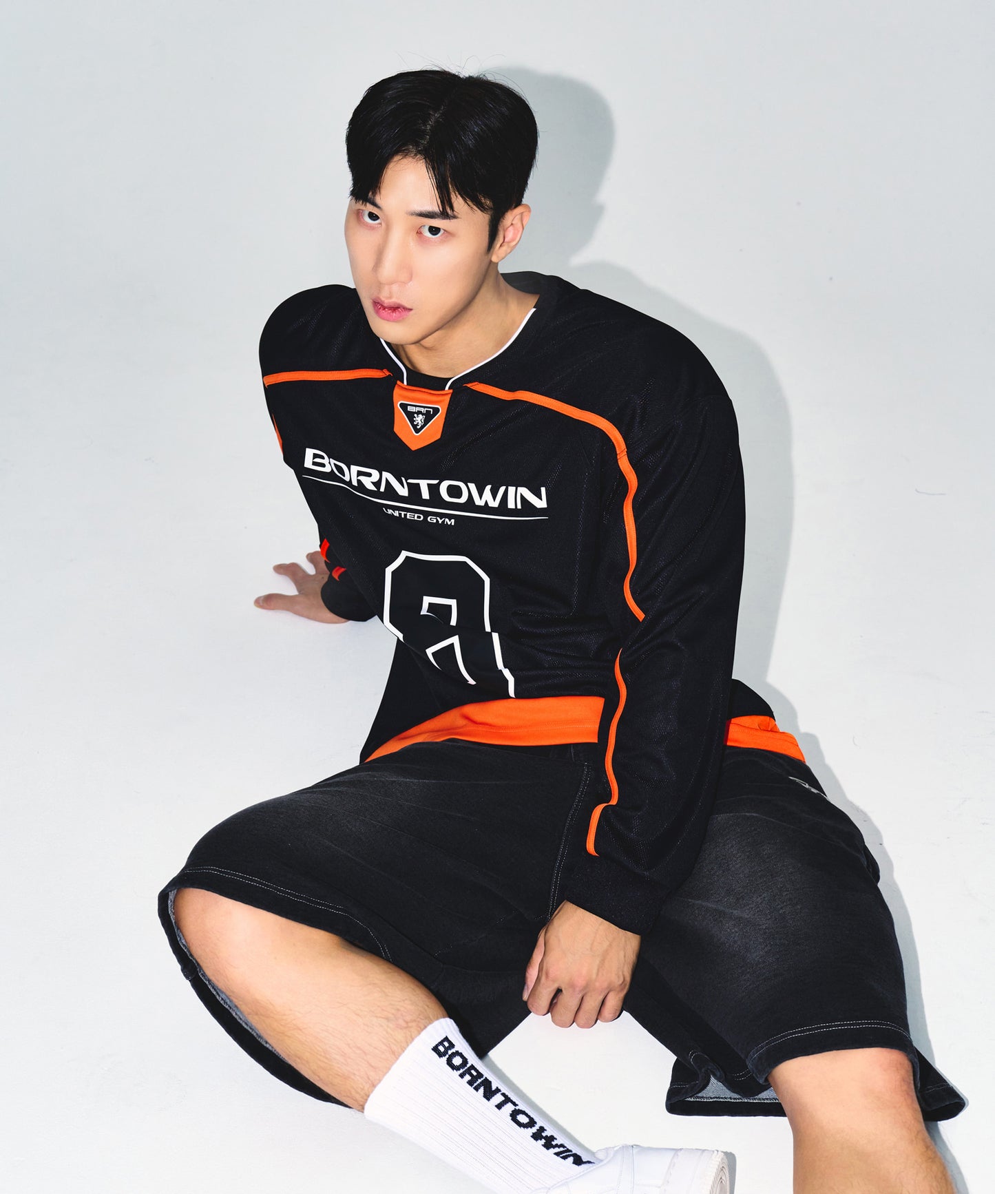 LINE TAPING RUGBY LONG SLEEVE [BLACK]