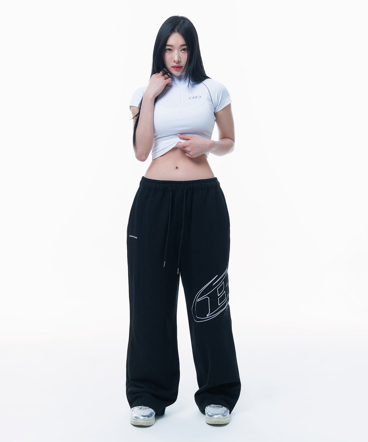 STROKE B WIDE PANTS [BLACK]