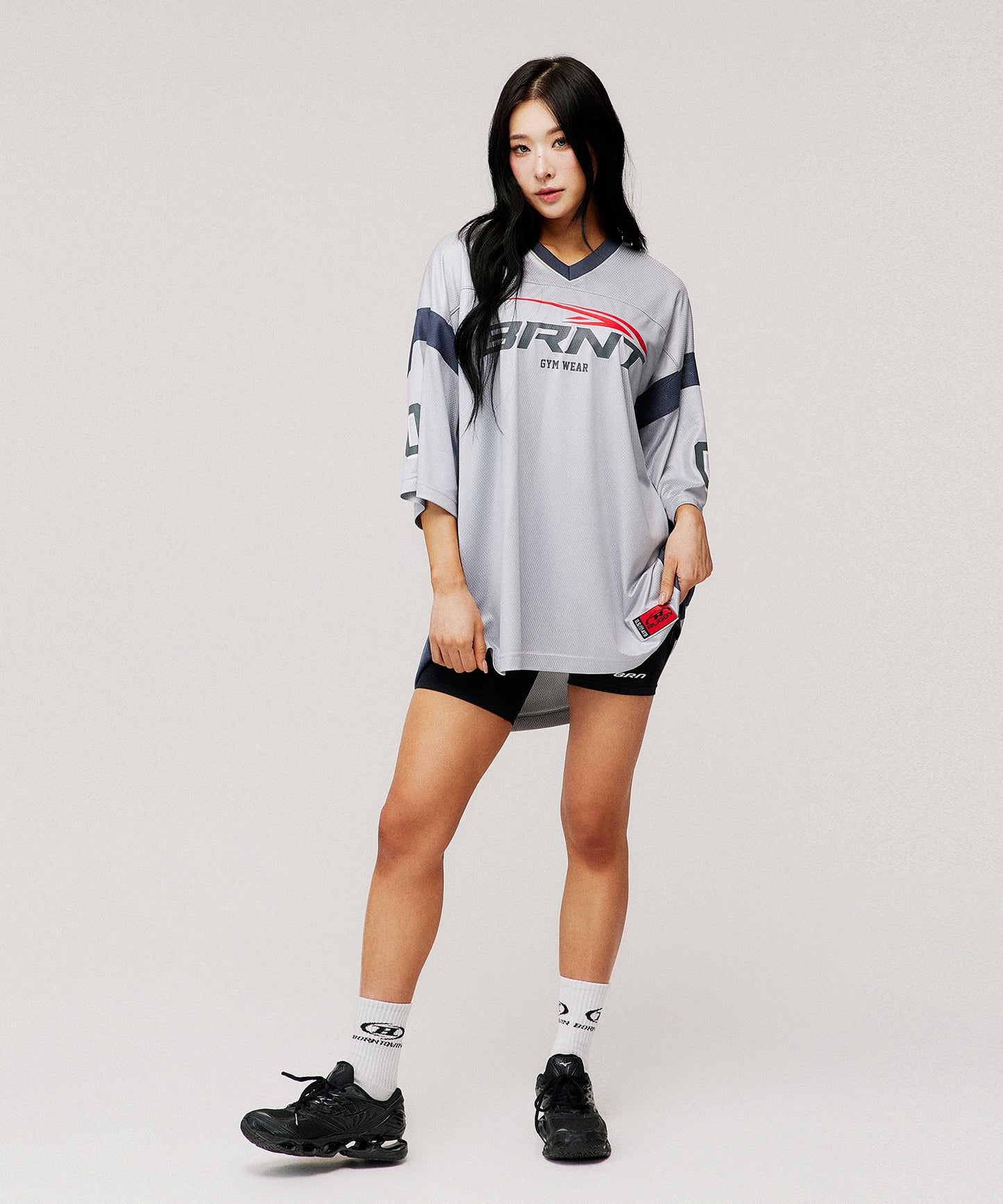 [4/7 Sale] MESH FOOTBAL JERSEY T-SHIRTS [SILVER]