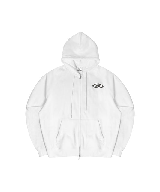 FLEECE CAMO HOODIE ZIP-UP [WHITE]