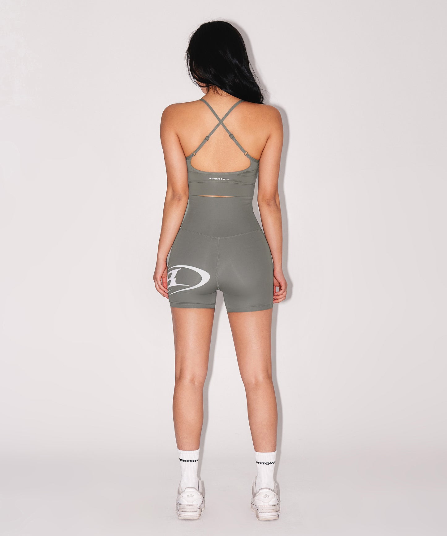IN STOCK* W CROSS BACK BRA TOP [KHAKI]