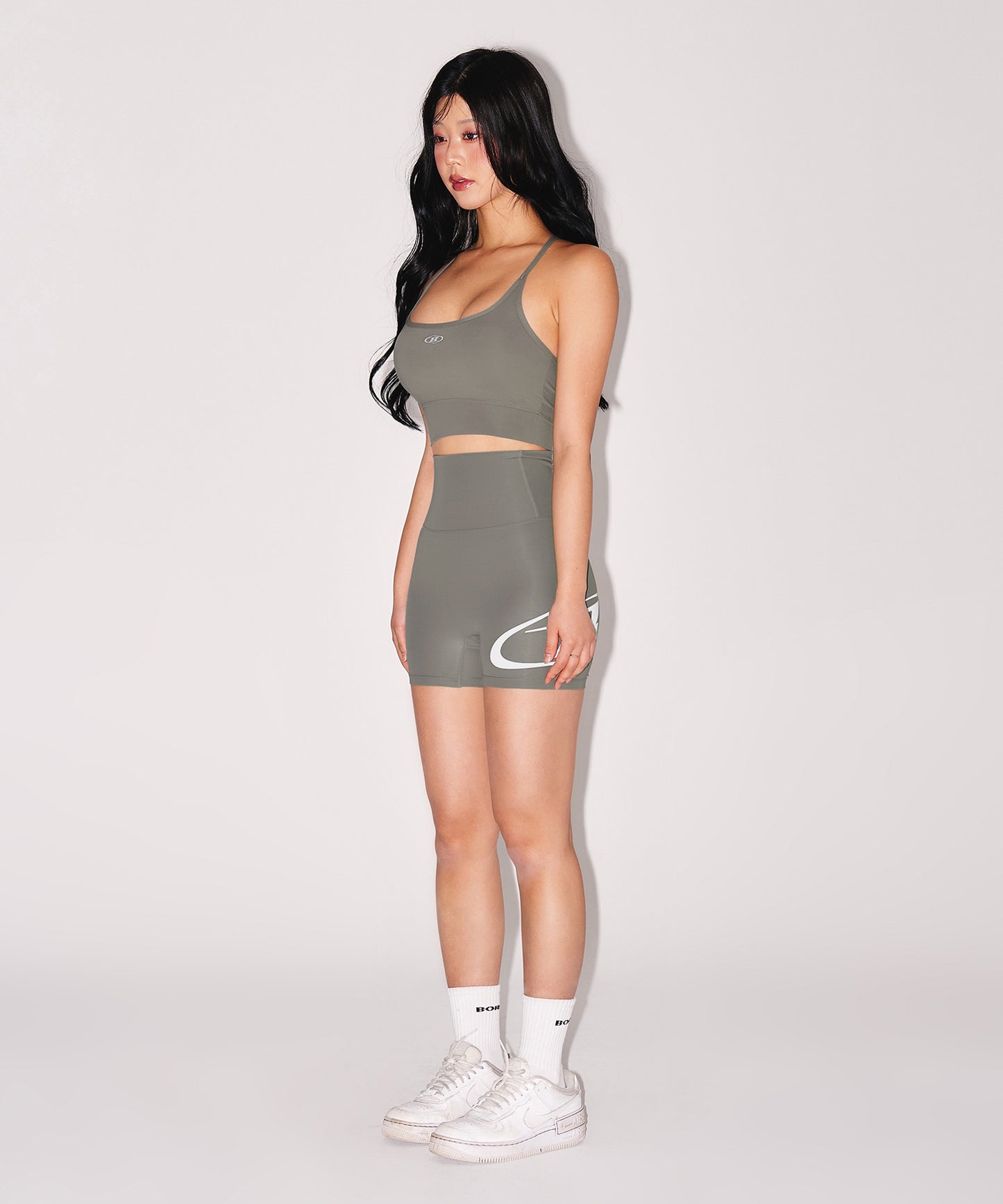 IN STOCK* W CROSS BACK BRA TOP [KHAKI]