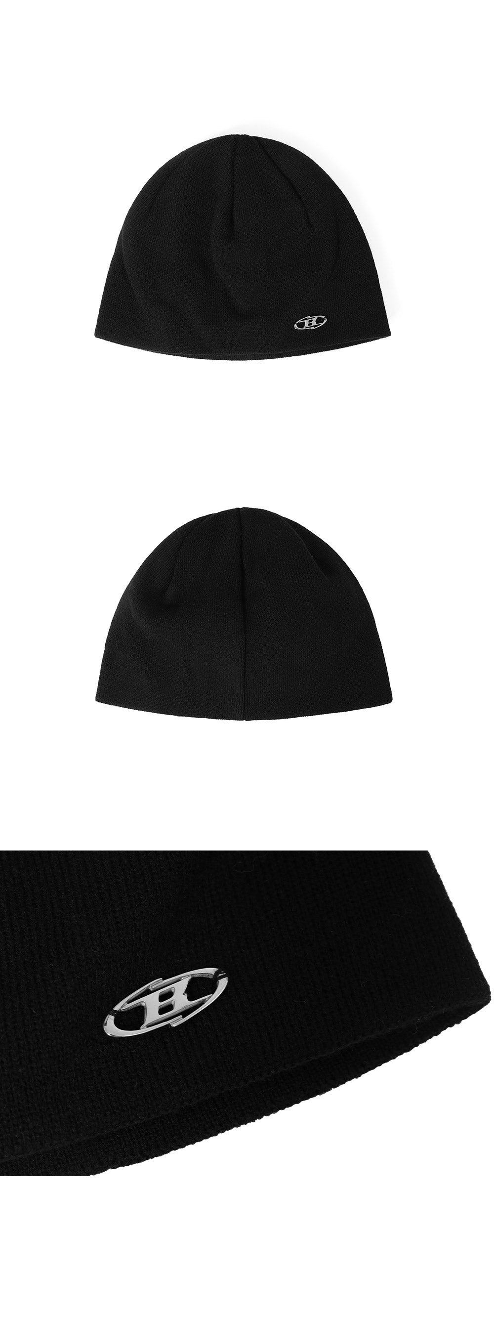 B PENDANT BEANIE [BLACK]