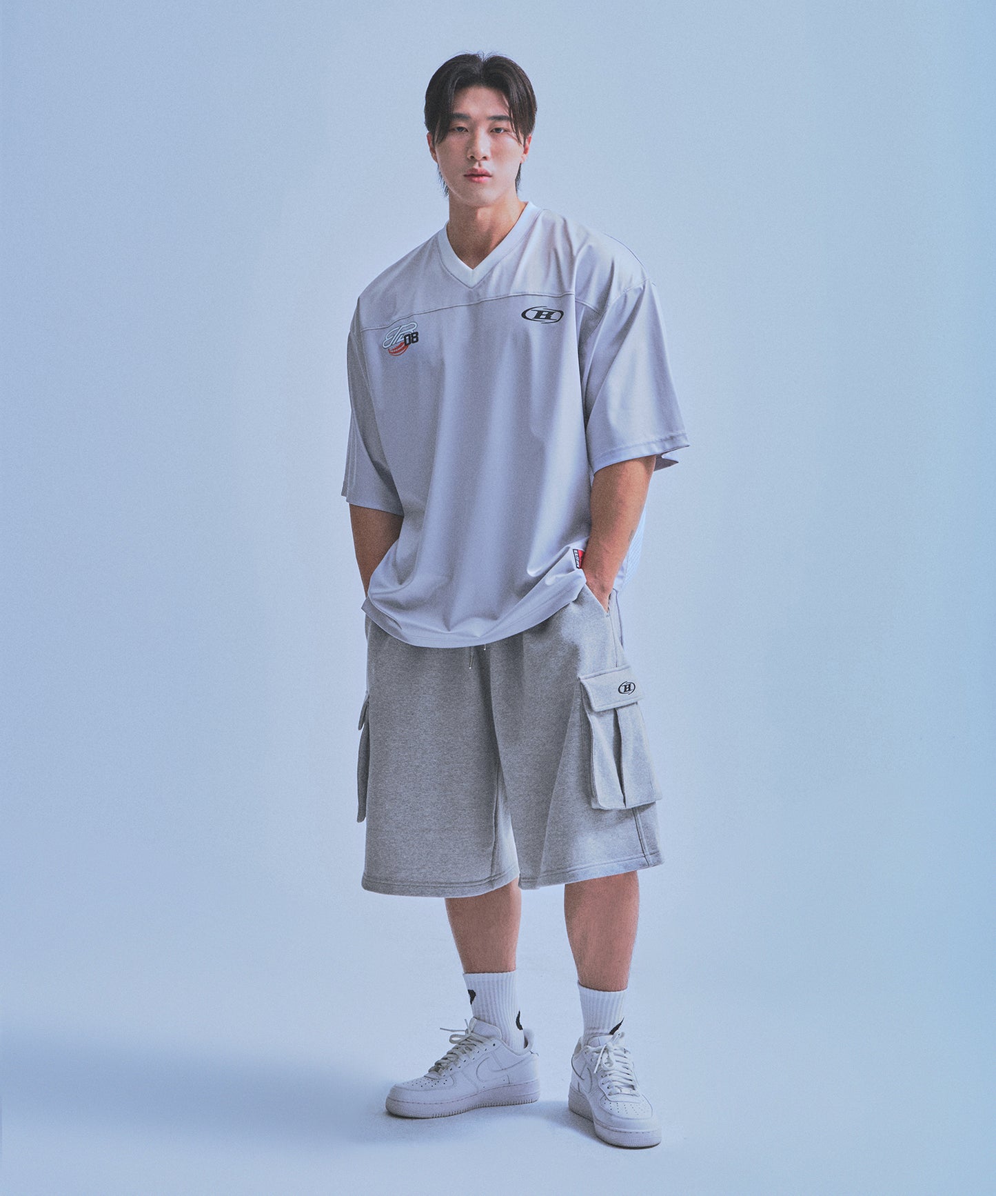 08 RUGBY JERSEY T-SHIRTS [SILVER]