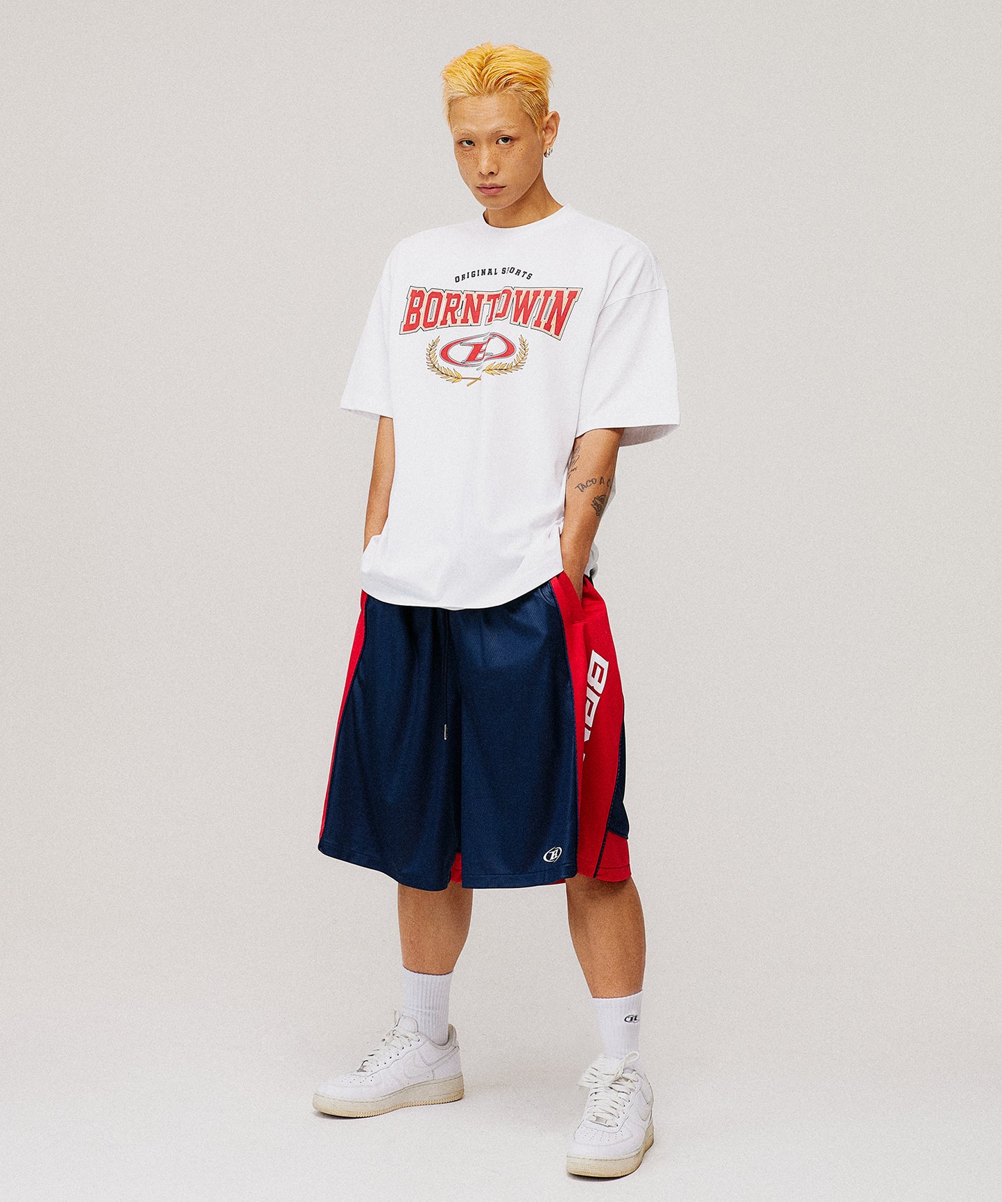 SYMBOL B VICTORY SEMI OVER FIT T-SHIRTS [WHITE]