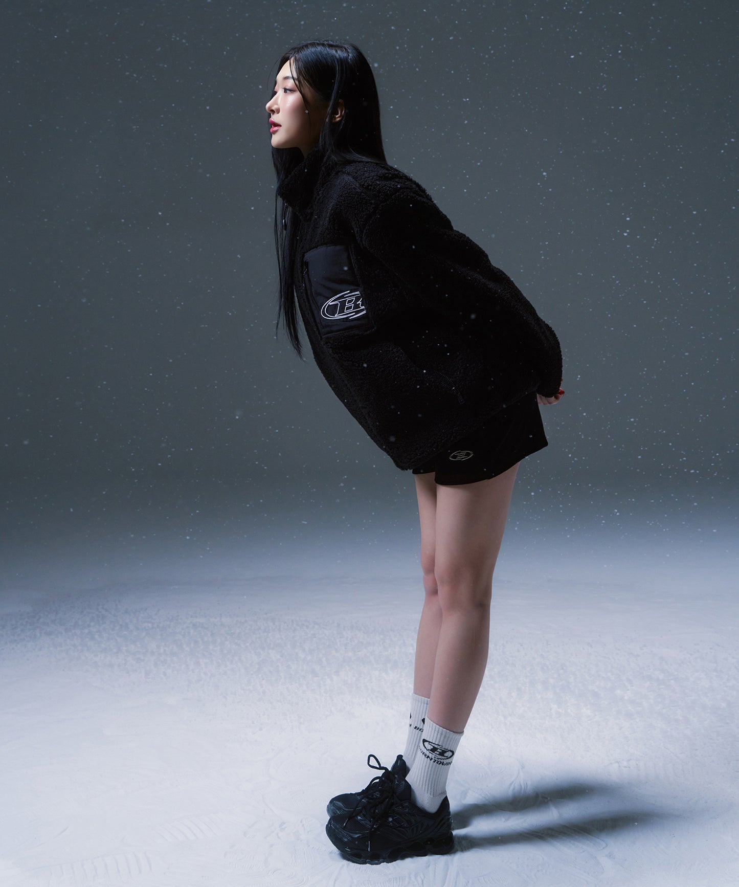 STROKE B SHERPA JACKET [BLACK]