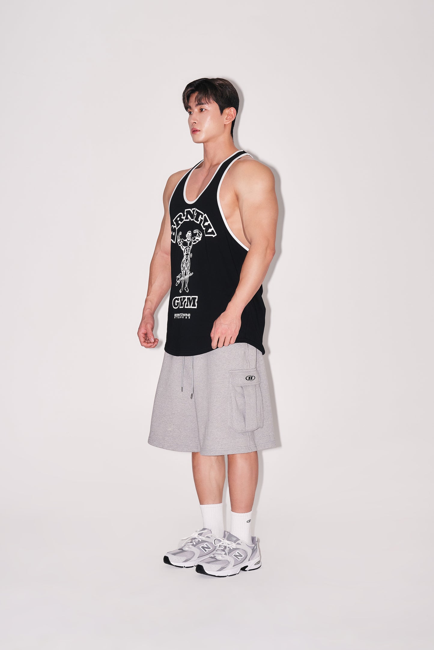 RAISEBORN NEW DEEP FIT SLEEVELESS [BLACK]