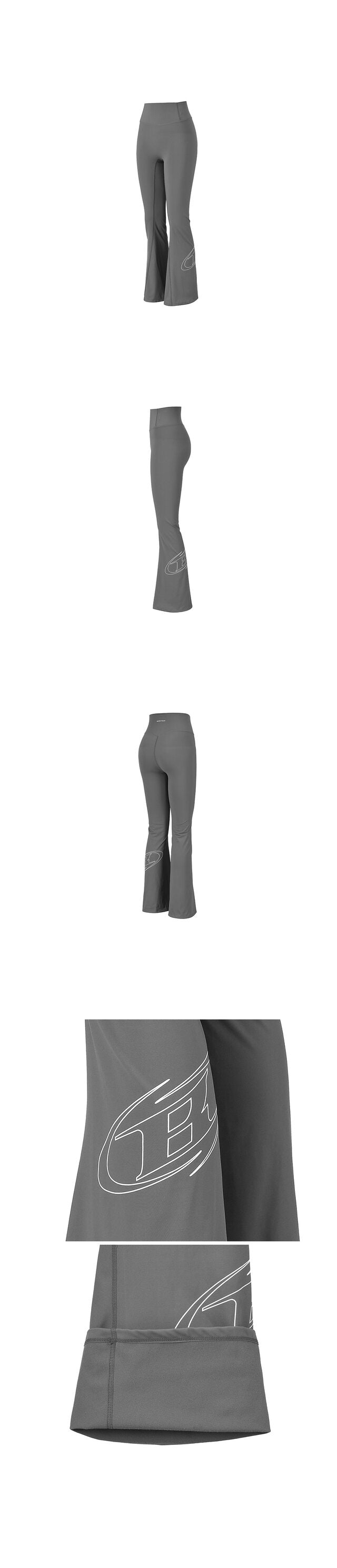 W STROKE B FLEECE BOOTS CUT LEGGINGS [CHARCOAL]