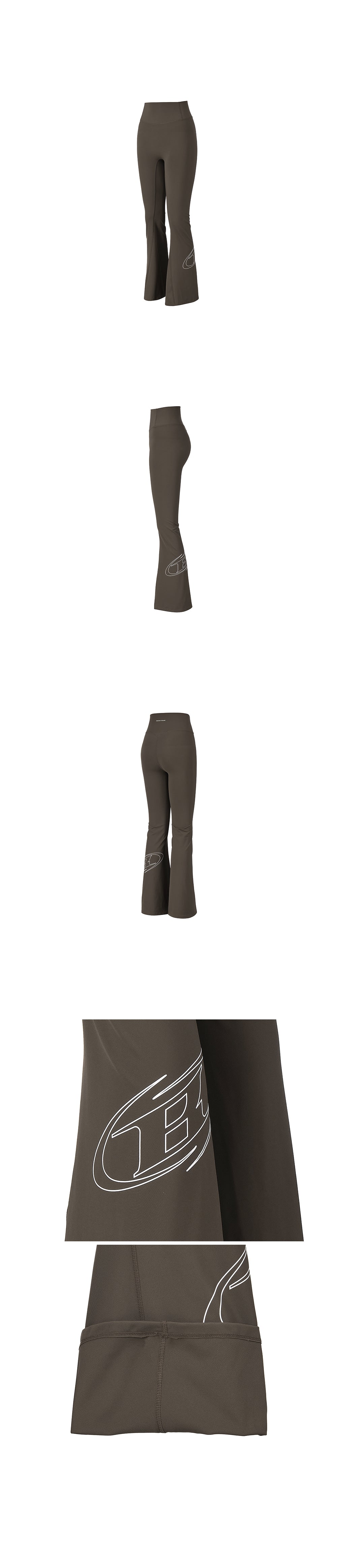 W STROKE B FLEECE BOOTS CUT LEGGINGS [BROWN]