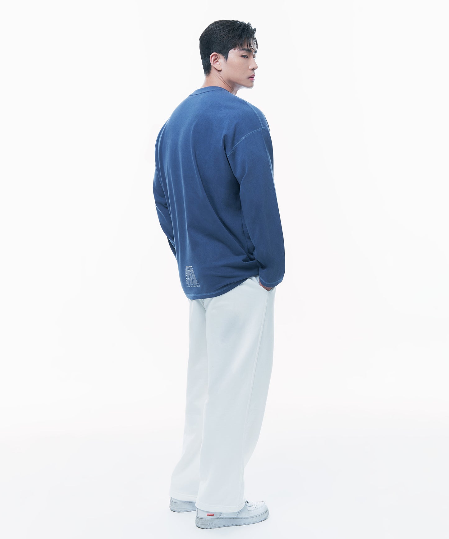 CRACK B PIGMENT LONGSLEEVE [BLUE]