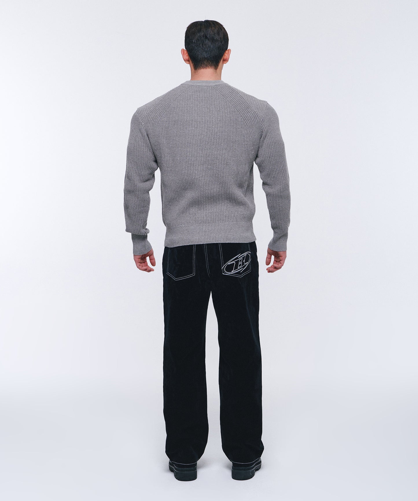 CHROME LOGO MUSCLE FIT KNIT [GREY]