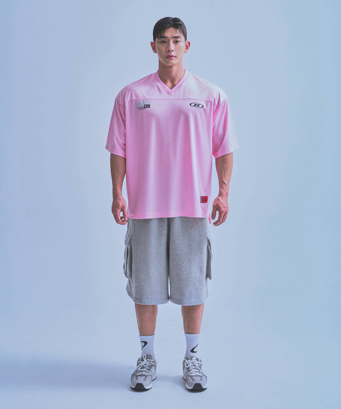 08 RUGBY JERSEY T-SHIRTS [PINK]