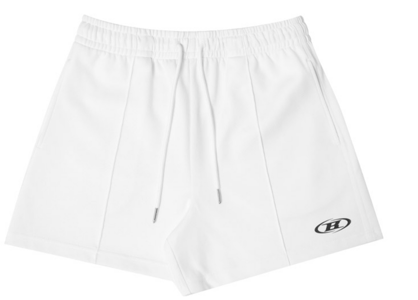 TRACK LINE PIN TUCK JERSEY SHORTS [IVORY]