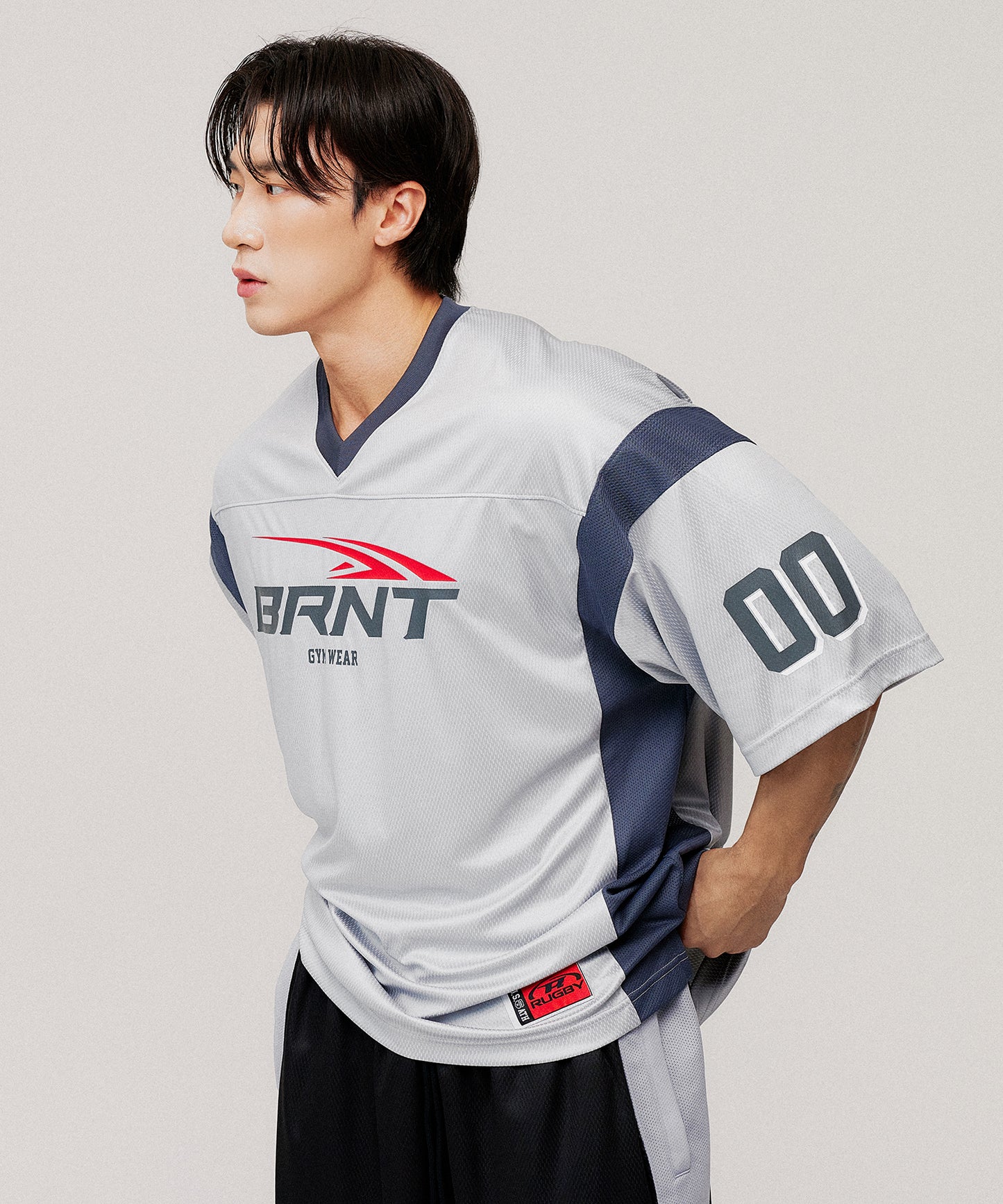 [4/7 Sale] MESH FOOTBAL JERSEY T-SHIRTS [SILVER]