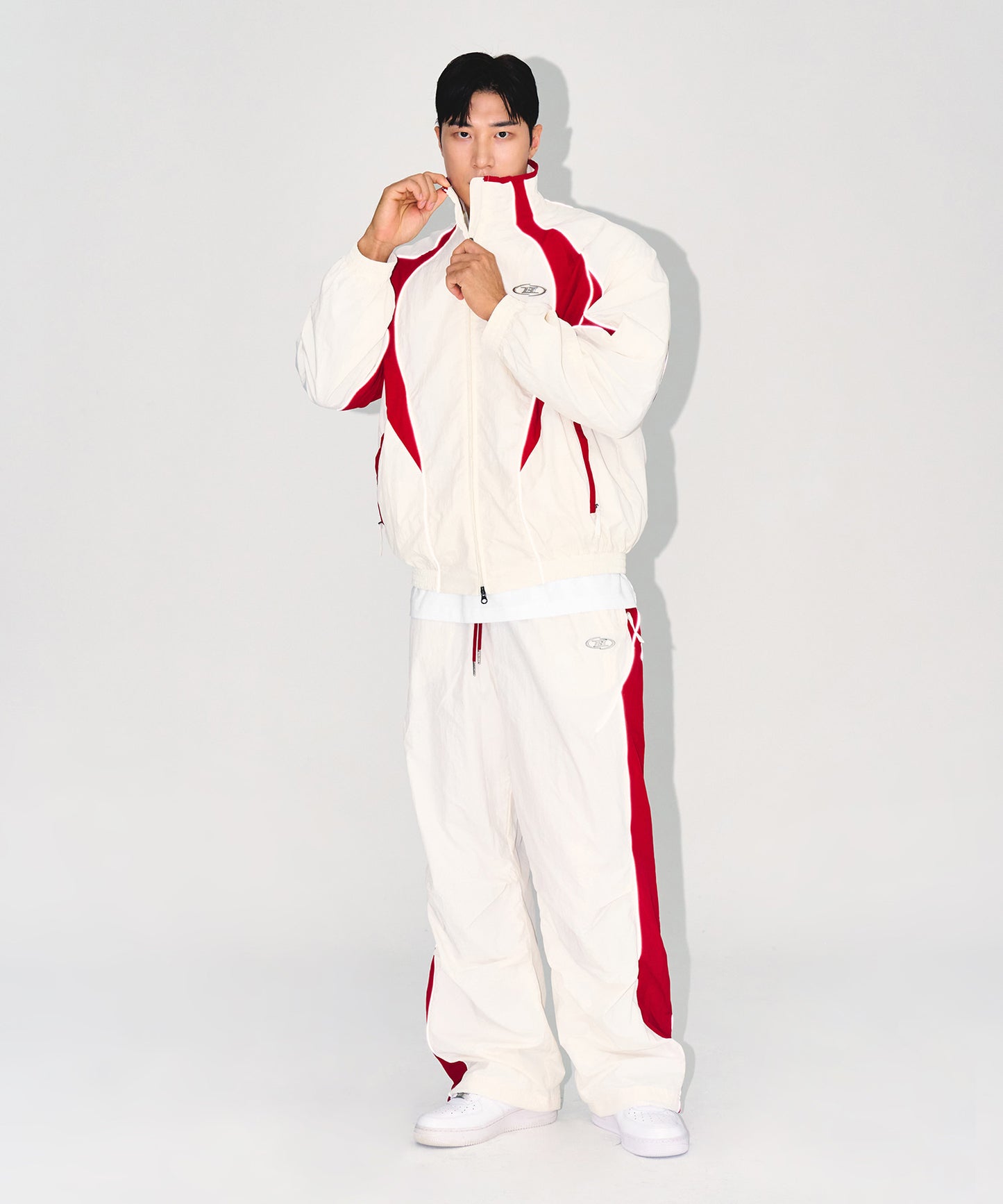 NYLON BLOCK JACKET [WHITE]