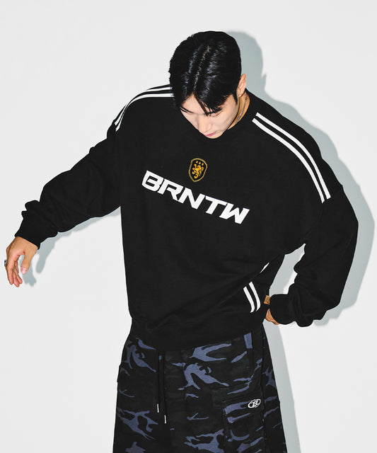 TRACK LINE EMBLEM SWEATSHIRTS [BLACK]