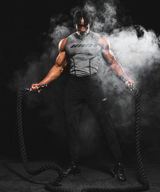 BRN ECLIPSE SEAMLESS SLEEVELESS [CHARCOAL]