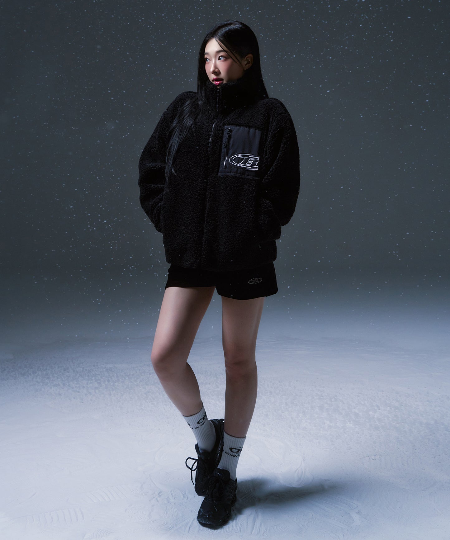 STROKE B SHERPA JACKET [BLACK]