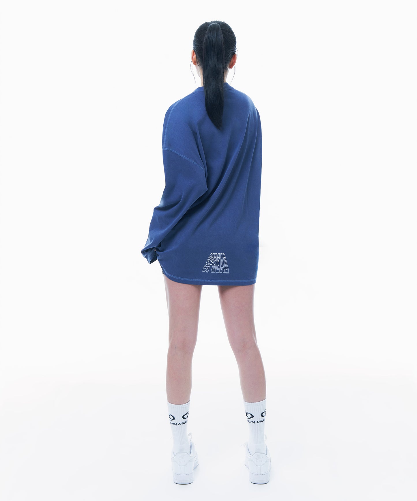 CRACK B PIGMENT LONGSLEEVE [BLUE]