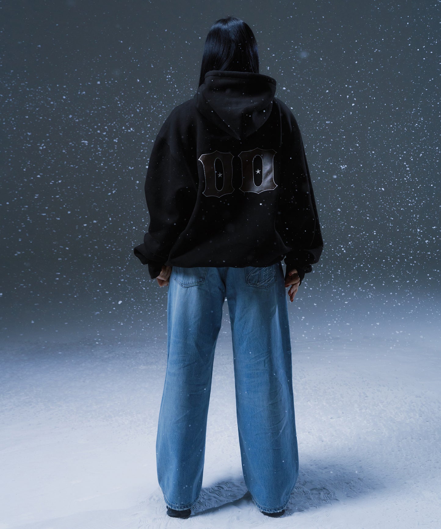FLEECE BRNTW FOOTBALL CLUB OVER FIT HOODIE [BLACK]