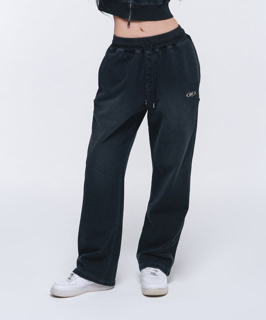 DENIM LIKE SWEAT PANTS [BLACK DENIM]