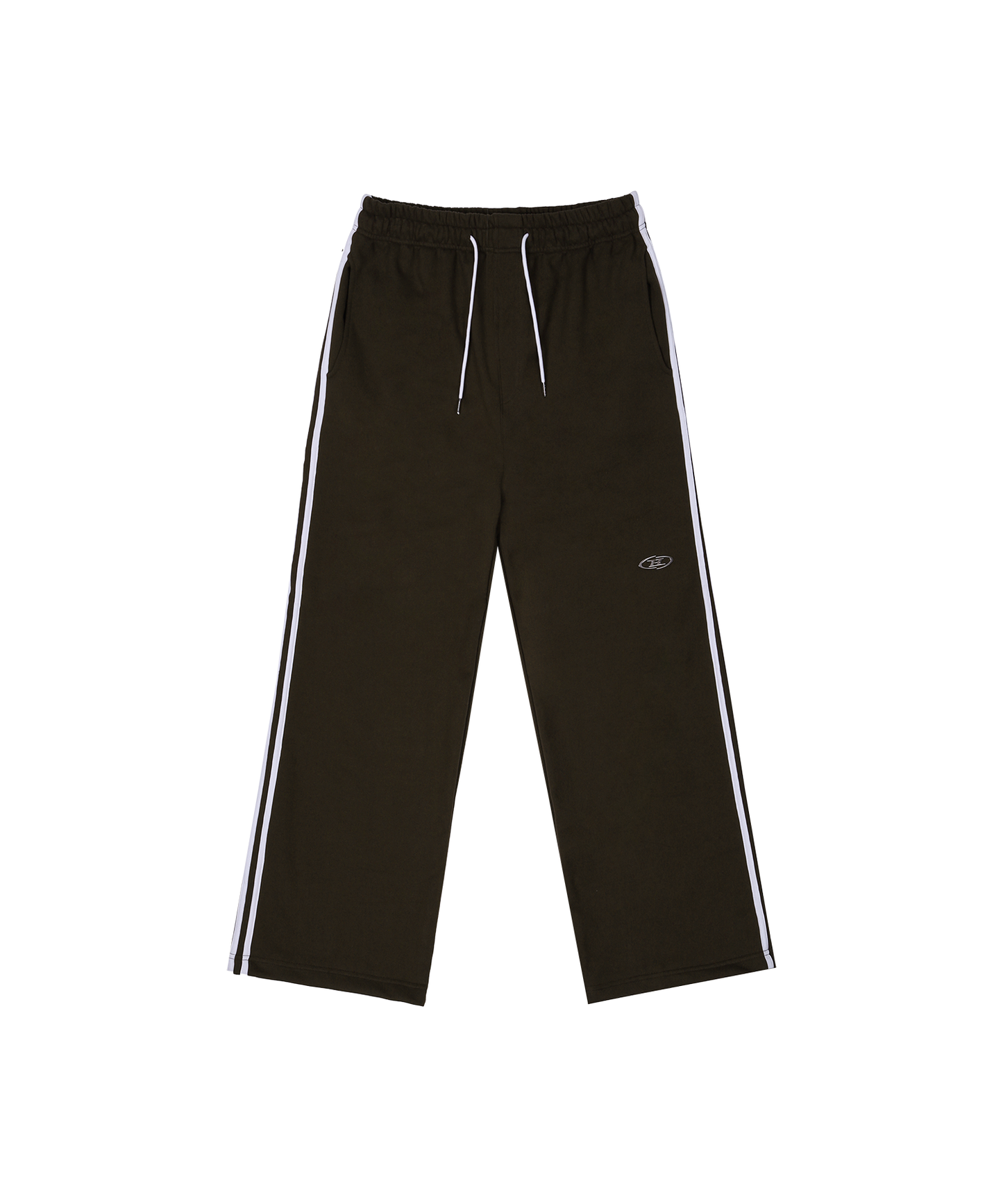 CHROME B LOGO TRACK LINE WIDE PANTS [BROWN]