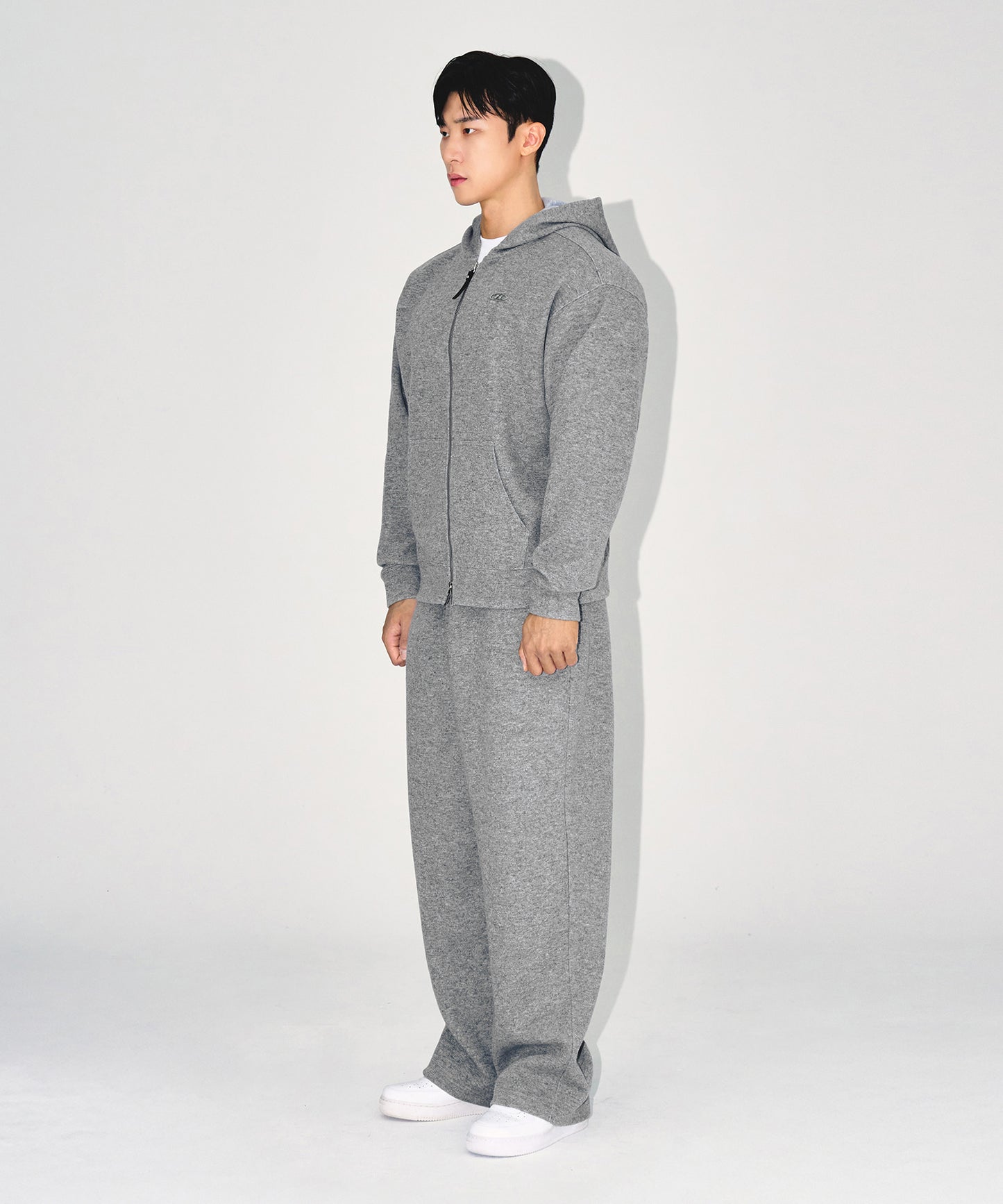 KNIT LIKE WIDE PANTS [MELANGE GREY]
