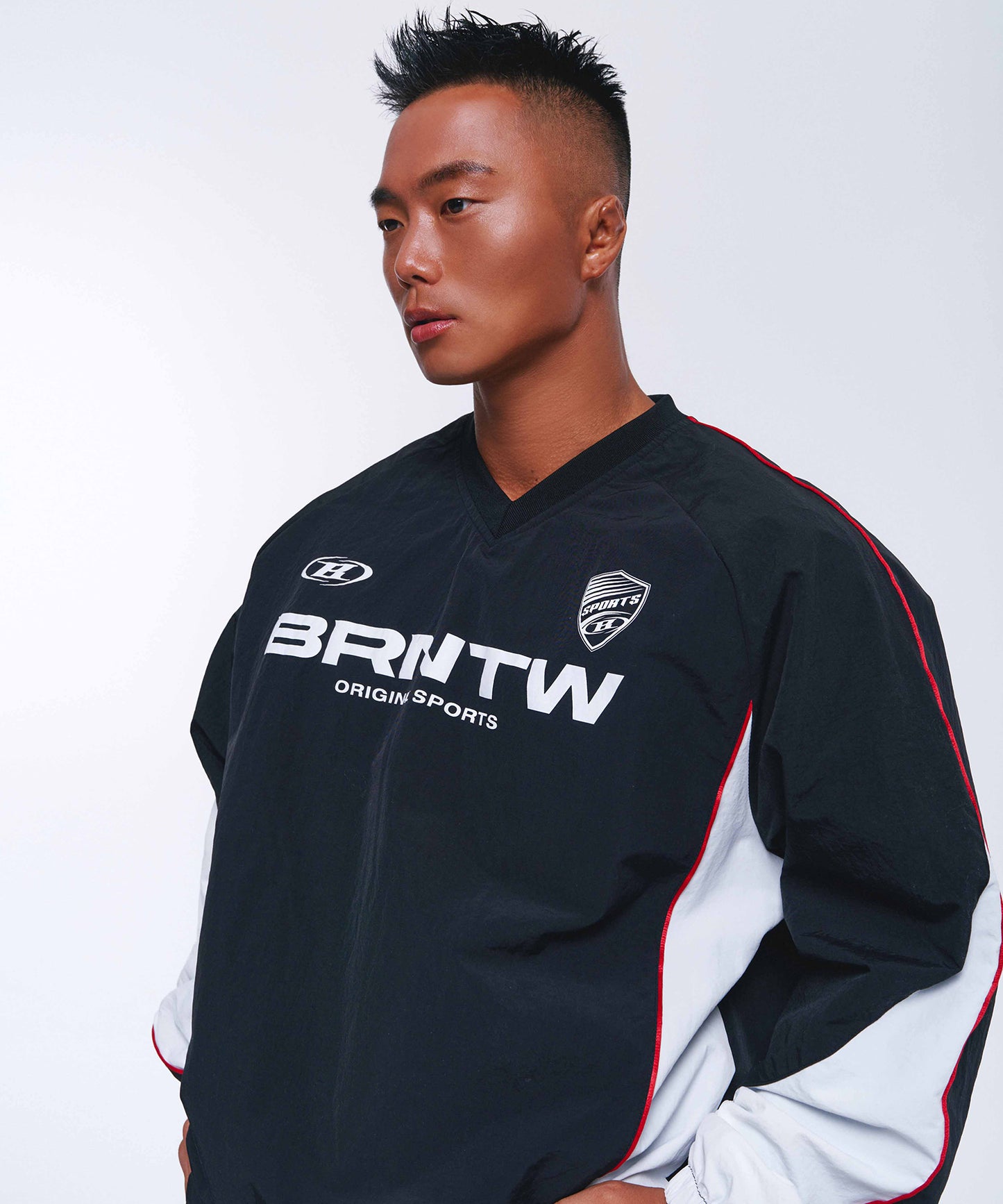 BRNTW VENTILATION NYLON TOP [BLACK]