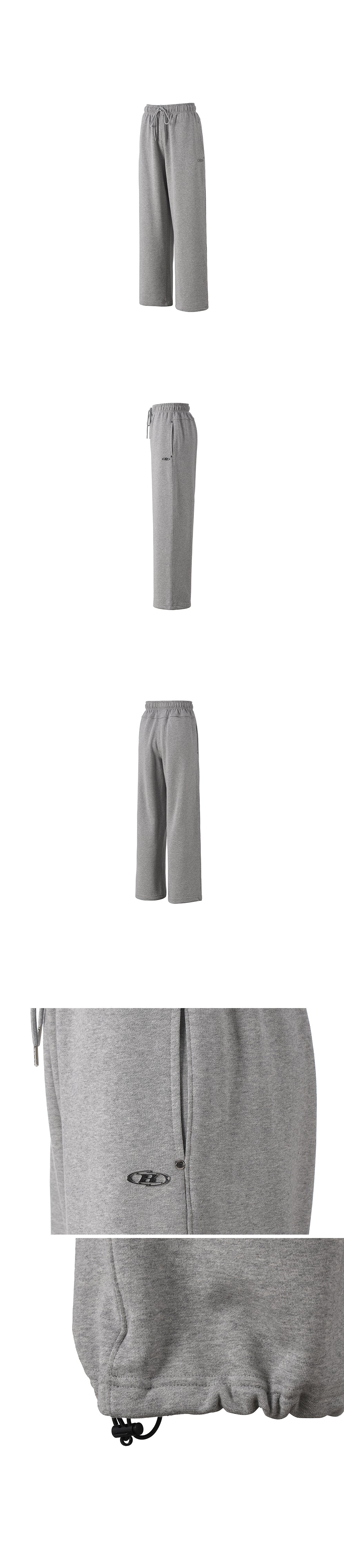 W B PENDANT COTTON SWEAT PANTS [MELANGE GREY]