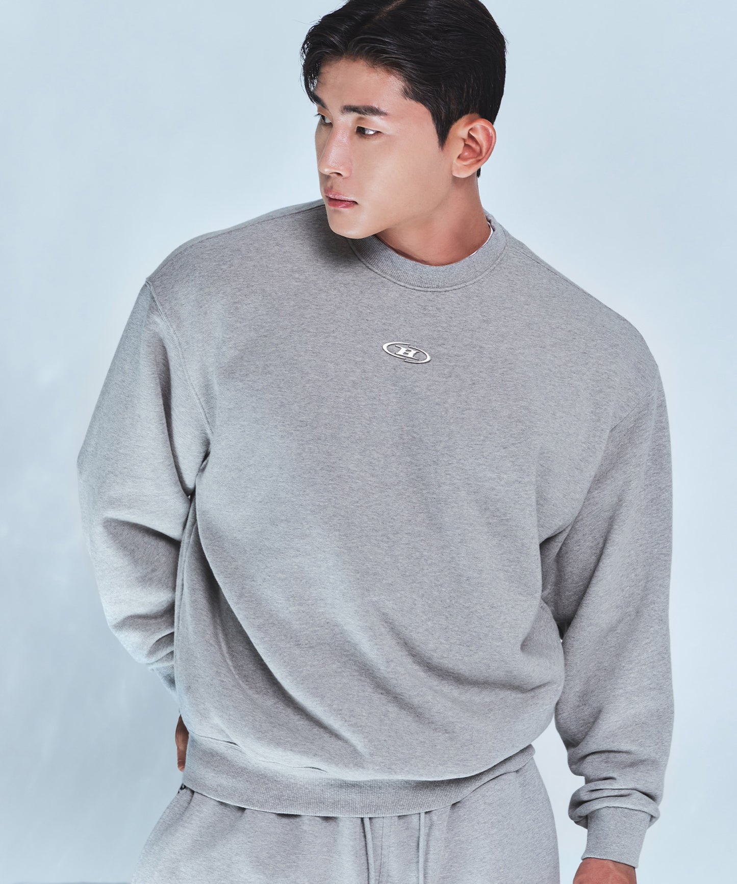 CHROME B SWEATSHIRTS [MELANGE GREY]