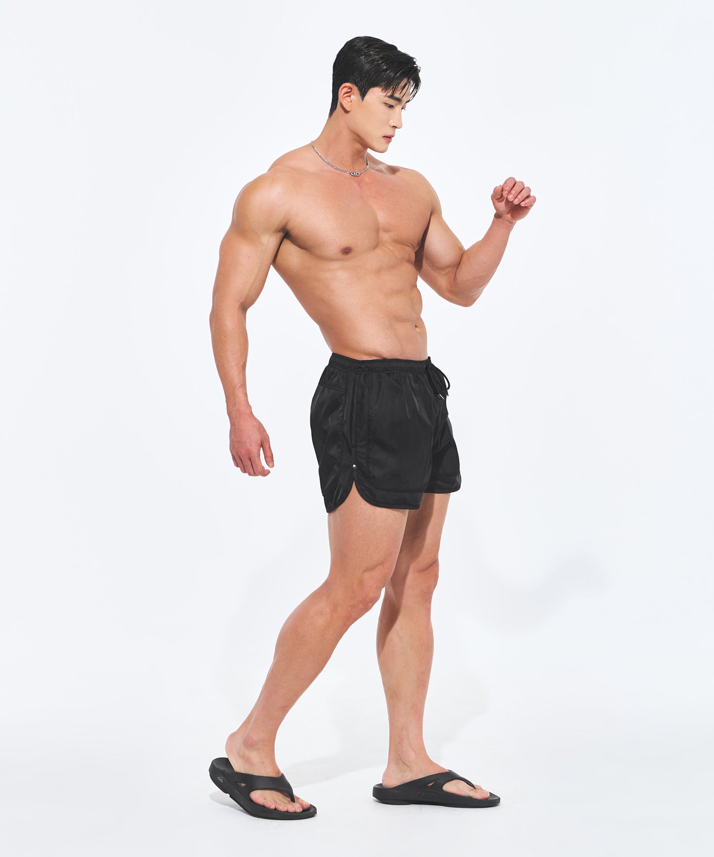 SYMBOL B PIPING WATER SHORTS [BLACK]