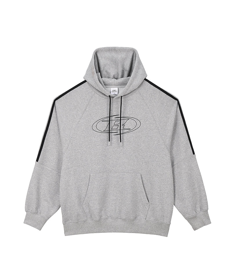 STROKE B TRACK LINE HOODIE [MELANGE GREY]