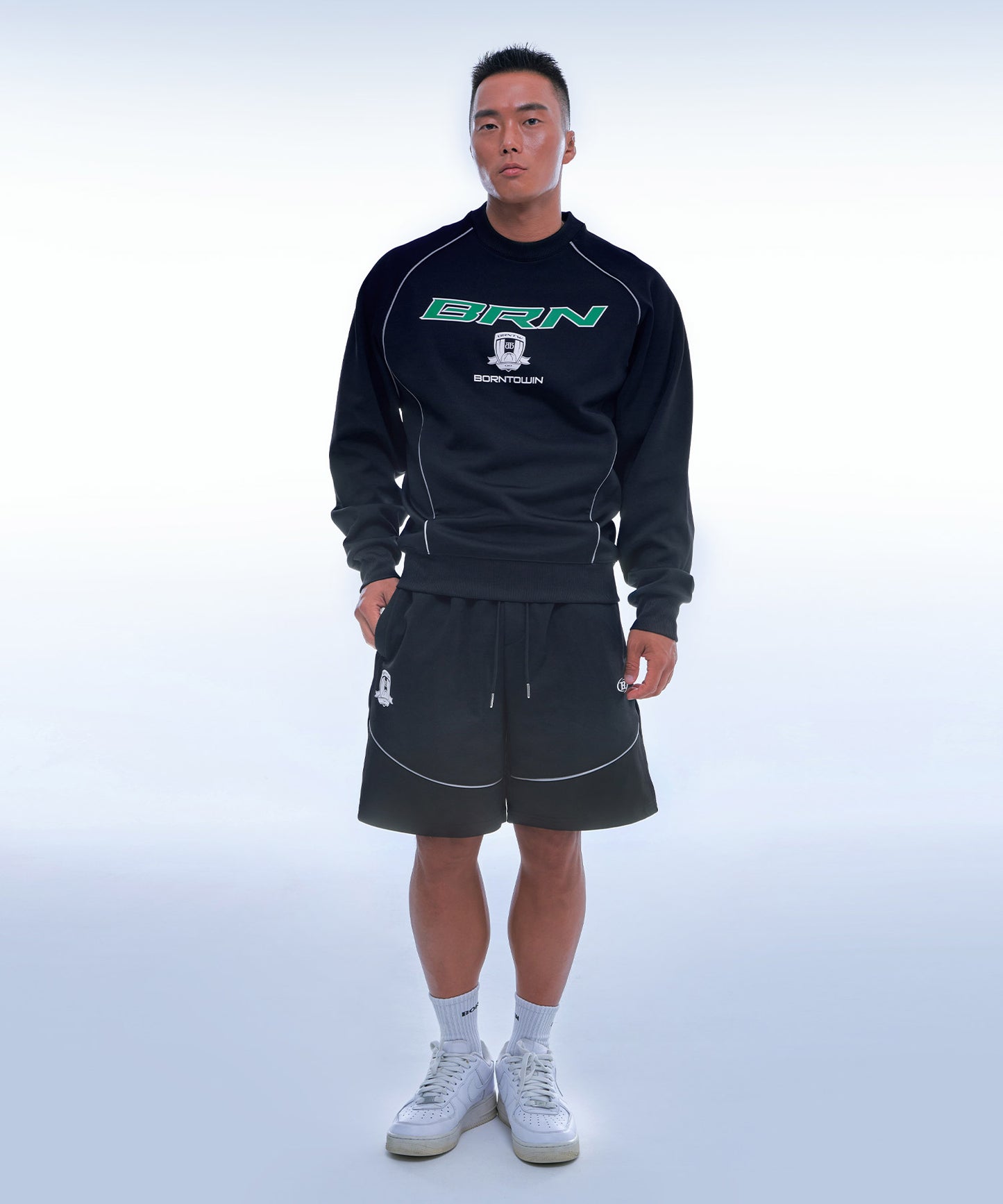 SILVER LINE JERSEY HALF PANTS SHORT VER [BLACK]