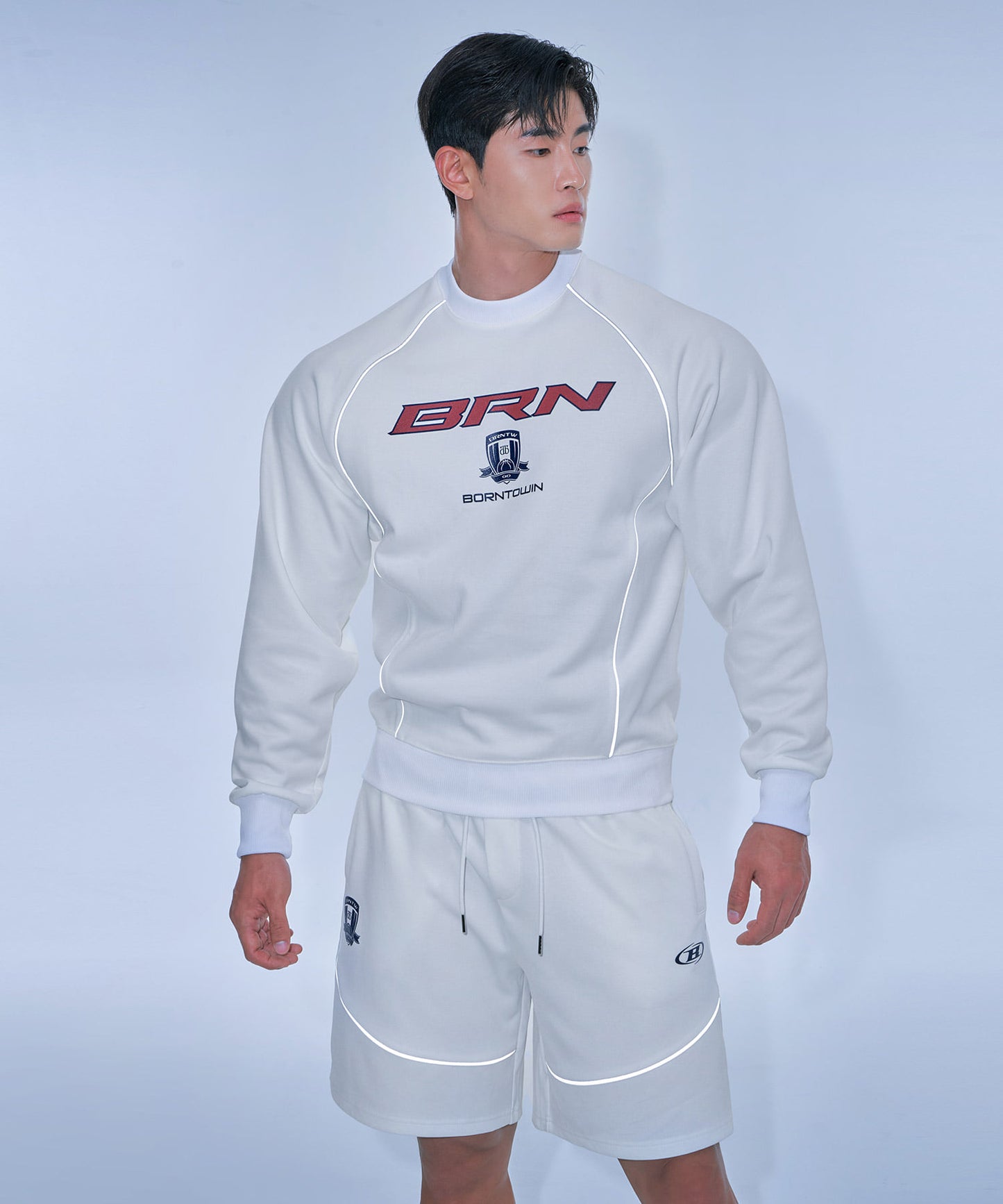 BRN SILVER LINE JERSEY SWEATSHIRTS [IVORY]