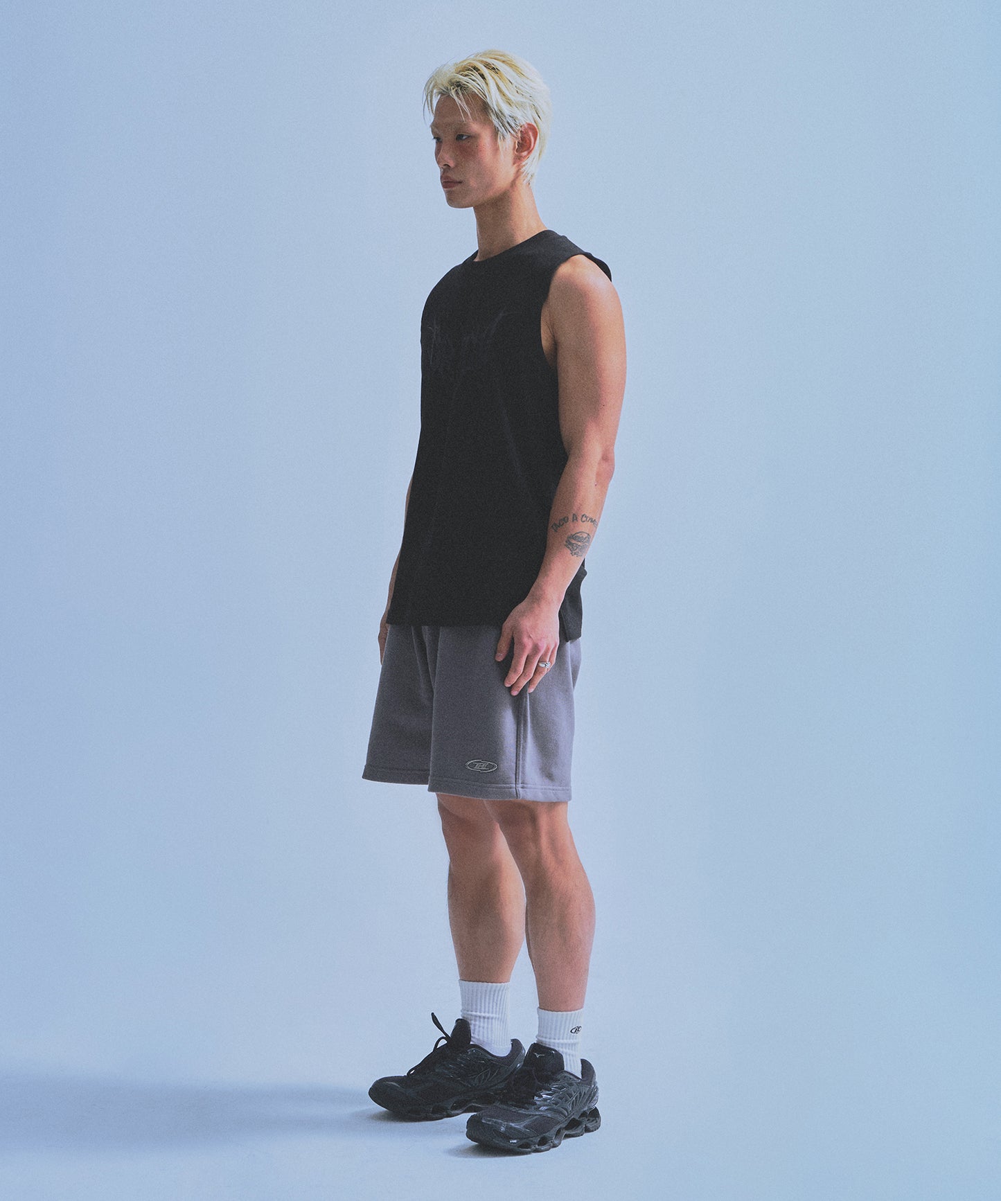 CHROME B HALF PANTS_SHORT VER [CHARCOAL]