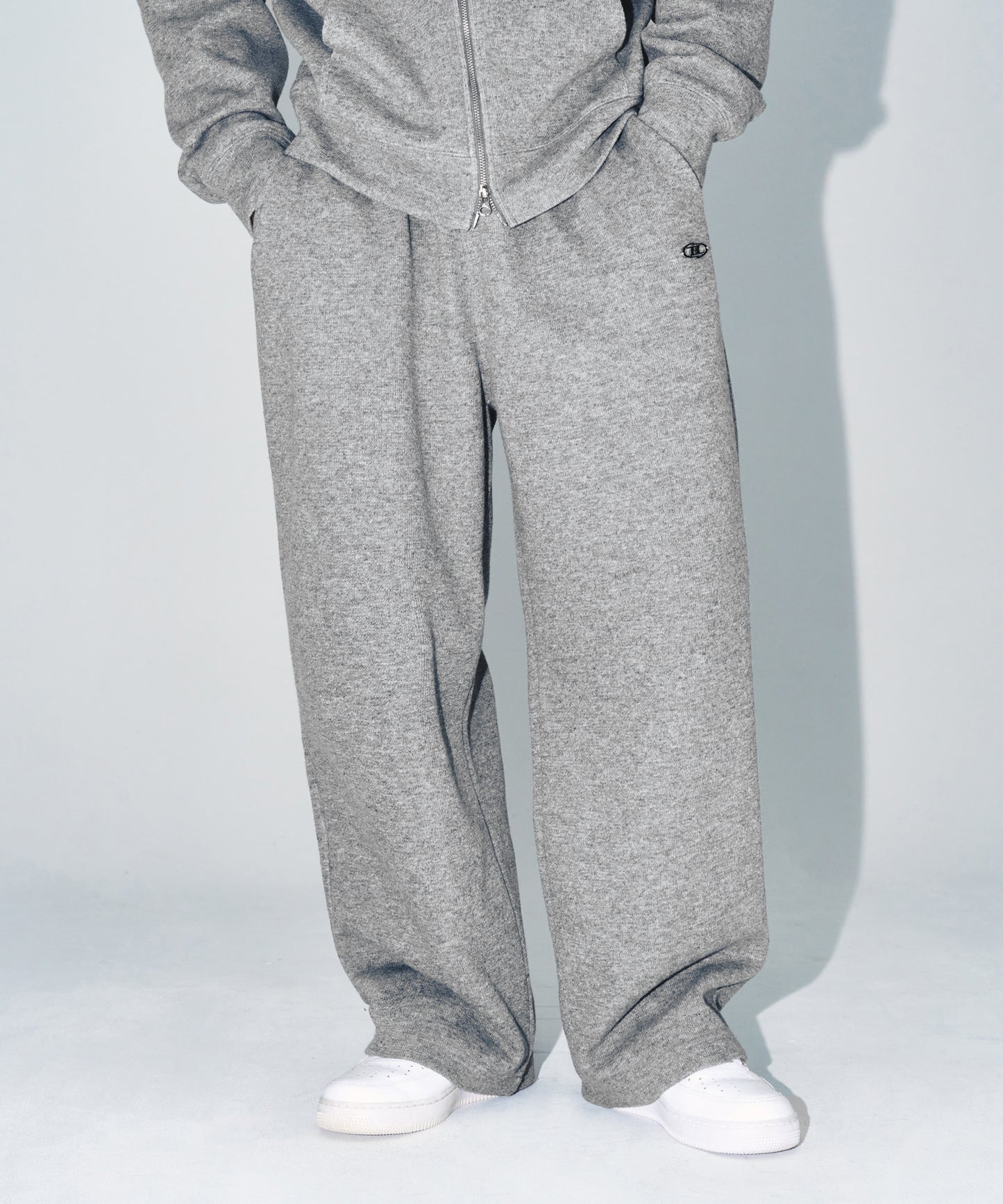 KNIT LIKE WIDE PANTS [MELANGE GREY]