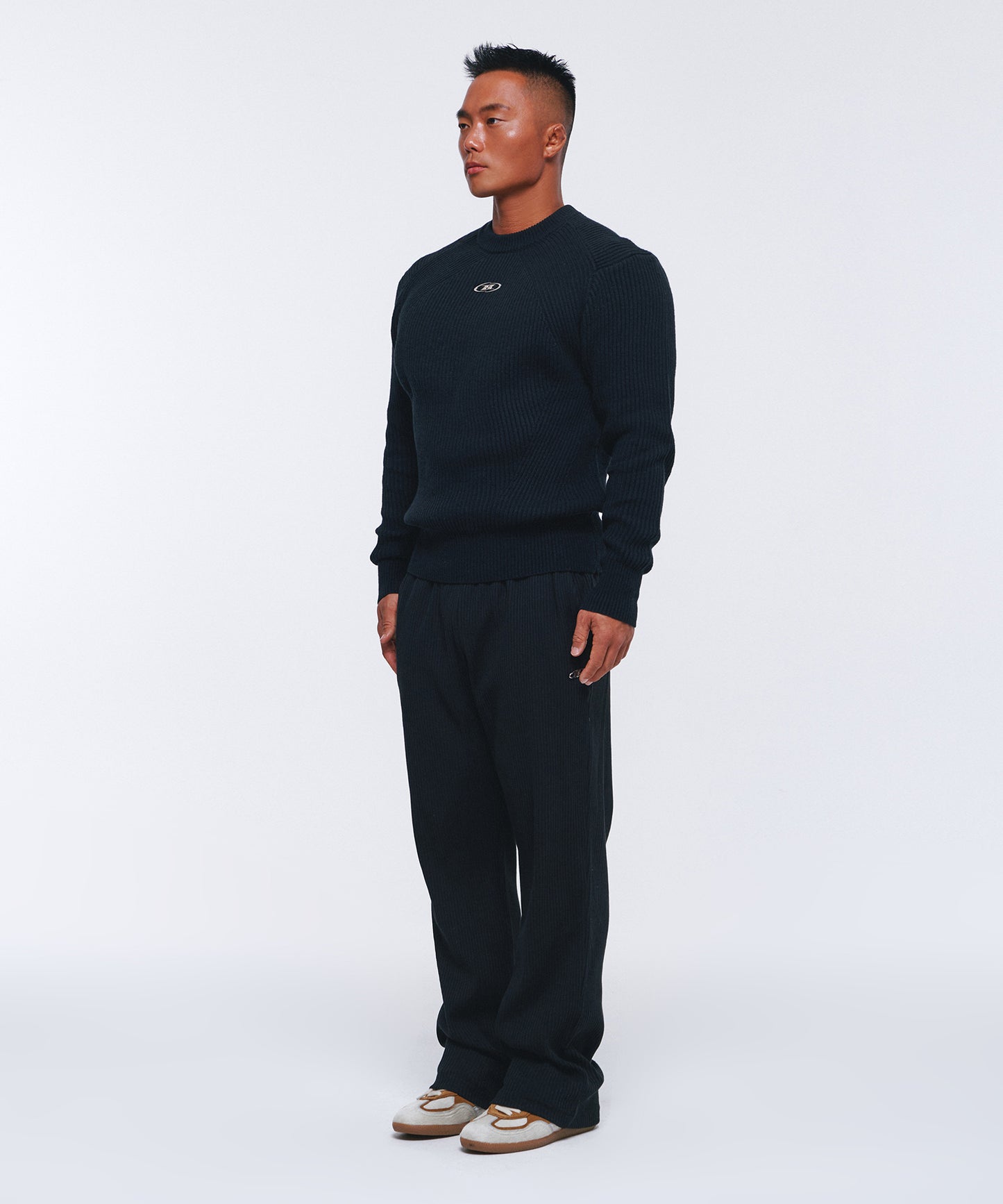 CHROME LOGO MUSCLE FIT KNIT [BLACK]